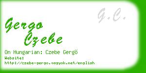 gergo czebe business card