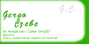 gergo czebe business card